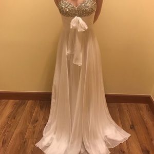 Sherri Hill White Dress 2873